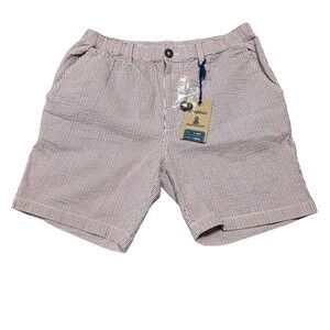 NEW Chubbies The 508s‎ Seersucker Stretch Shorts Mens XL Striped Red Gray White